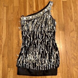 Jovani One Shoulder Sequin Cocktail Dress